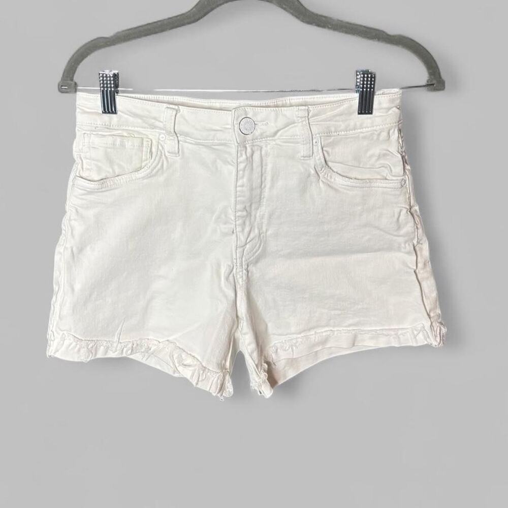 KUT from the Kloth White Denim Cutoff Shorts Frayed Raw Hem Size 4⁠